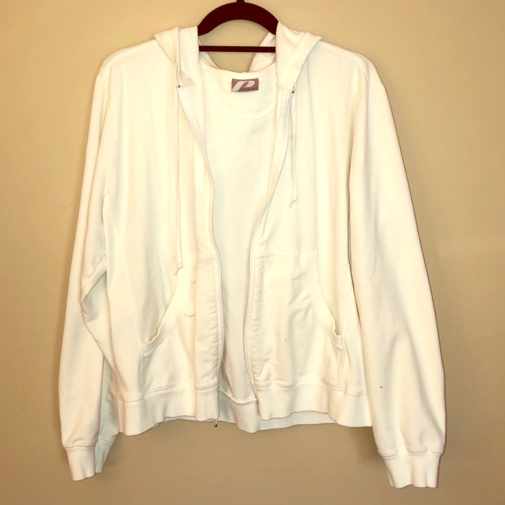 White hooded jacket